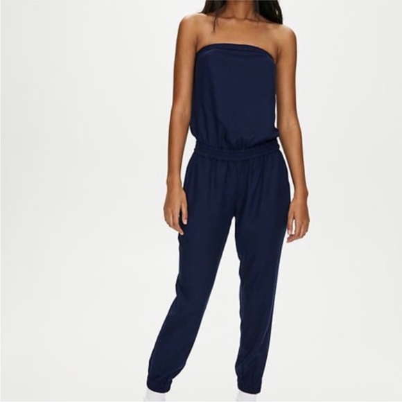 The Aritzia Azure Skies Strapless Jumpsuit. Black. Size Small. - Picture 4 of 9